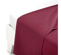 Caleffi Cotton Plain Top Sheet, Burgundy, Double
