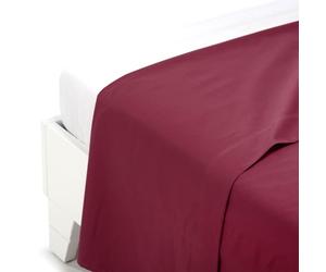 Caleffi Cotton Plain Top Sheet, Burgundy, Double