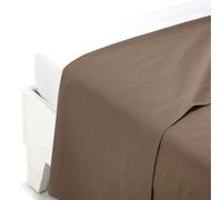 Caleffi Cotton Plain Top Sheet, Moka, Double