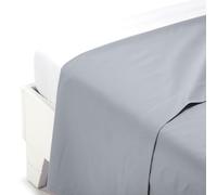 Caleffi Cotton Plain Top Sheet, Silver, Double