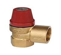 Caleffi Diaphragm Safety Valve 1/2 x 3/4 Inch Response Pressure 2.5 Bar Pressure Relief Valve Pressure Relief Valve Diaphragm Valve Red