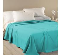Caleffi Dobby 1010284 Double Bedspread, 50% Cotton, 50% Polyester, 220 x 260 cm, Light Blue