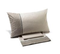 Caleffi - Double Bed Set with Double Bed Sheets 100% Cotton 240 x 280 cm, Double Fitted Sheet 180 x 200 cm for Mattress 25 cm High, 2 Pillow Cases for Bed 50 x 80 cm