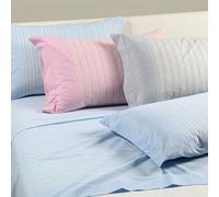 Caleffi - Double Bed Set with Double Bed Sheets 100% Cotton 240 x 280 cm, Double Fitted Sheet 180 x 200 cm for Mattress 25 cm High, 2 Pillow Cases for Bed 50 x 80 cm