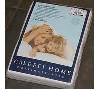 Caleffi Double Mattress Protector 180 x 200 cm Cotton and Jersey Cool Soft Breathable Double Fitted Sheet Fitted Sheet Washable 40 °C with 25 cm Corner