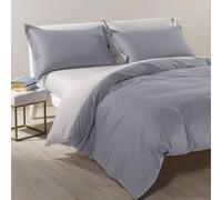 Caleffi Duvet Cover Set, Cotton, Grey, Queen-Size Bed