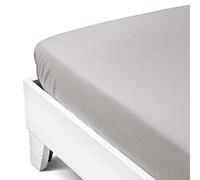 Caleffi Joy Low Sheet, Cotton, Grey, Double, 1003413