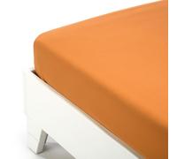 Caleffi Lenzuolo Inferiore Colors Flat Sheet, Cotton, Orange, 160 x 190 cm