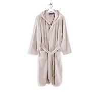 Caleffi - Menorca Bathrobe for Adults, Women/Men/Unisex with Hood, Terry Towelling 100% Soft Cotton 400gsm, Machine Washable 40° + Tumble Dryer, Size 3XL Colour Anthracite