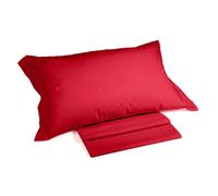 Caleffi - Plain Cotton 100% Cotton Single Color Single Red Bedding Set