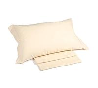 Caleffi - Plain Cotton Bedding Set, Plain Colour, Double Size, Ivory