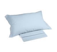 Caleffi - Plain Cotton Bedding Set, Single Colour, Light Blue