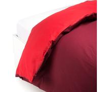 Caleffi - Plain Cotton Duvet Cover Bag Solid Color Square and Half Burgundy
