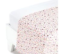 Caleffi Polka Dot Top Sheet, Cotton, Coral, Double