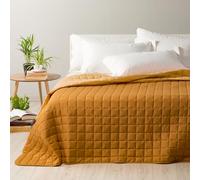 Caleffi - Quilted Bedspread Modern Solid Colour Double Gold
