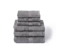 Caleffi Set of 6 Bath Towels with Guest - Consisting of 3 x Face Towel 55 x 100 cm + 3 x Bidet Towel 40 x 60 cm - 100% Soft and Ultra Absorbent Cotton - Shower, Face and Hospitality Bath Set