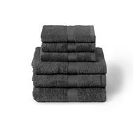 Caleffi Set of 6 Bath Towels with Guest - Consisting of 3 x Face Towel 55 x 100 cm + 3 x Bidet Towel 40 x 60 cm - 100% Soft and Ultra Absorbent Cotton - Shower, Face and Hospitality Bath Set