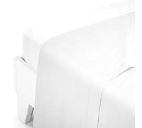 Caleffi Top Sheet, Cotton Satin, White, Single