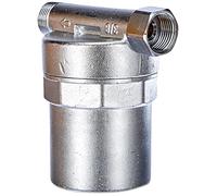 Caleffi Water Impact Damper Brass Chrome-Plated Union Nut 3/8 Inch Internal Thread x 3/8 Inch Male, Silver