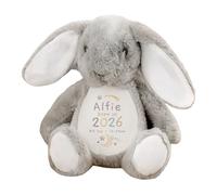 CalEli Gifts Personalised Born In Bunny. Soft Toy