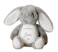 CalEli Gifts Personalised Bunny Rabbit Soft Toy. I Belong To