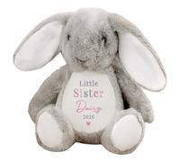 CalEli Gifts Personalised Sister Bunny. Big or Little Sister Soft Toy