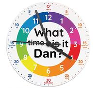 CalEli Gifts Personalised Teaching Clock. Children's Wooden Wall Clock. Education Gift.Great Gift To Teach Kids To Tell The Time.