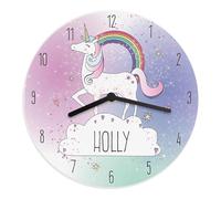CalEli Gifts Personalised Unicorn Clock. Children's Wooden Wall Clock. Nursery Decor. Ideal Kids Birthday