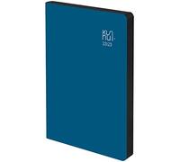 Calendar 2022 2023 - Bonded Leather - Ocean - Week to View - A5 - 15 x 21 cm - Language: Spanish - English - Includes Two Tabs and Stickers Kunnui