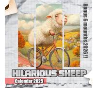 Calendar 2025-2026: 18 Months of The Animal from Jan 2025 to Jun 2026|Hilarious Sheep|Great Gift For Organizing & Planning, US Holidays|Kalender Calendario Calendrier