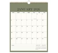 Calendar 2025-2026 - 20 Months Wall Calendar from November 2025 - June 2027, Vertical Calendar, 12" x 14.5", Green