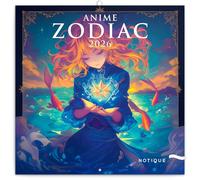 Calendar 2025-2026 Anime Zodiac Wall Planner, Fantasy Manga Organizer, 16-Month Hanging Schedule Sep 2025-Dec 2026, 12x12 in