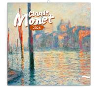 Calendar 2025-2026 Claude Monet Impressionist Wall Planner, Masterpiece Organizer, 16-Month Hanging Schedule Sep 2025-Dec 2026, 12x12 in