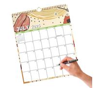 Calendar 2025-2026 - Monthly Workplace Calendar | July 2025 - Dec 2026 Twin -Wire Binding | Controlled Block Planners for Scheduling Family Wall Schools at School