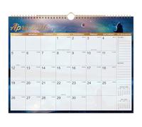 Calendar 2025-2026 - Wall Calendar 2025-2026, Jul.2025 - Dec.2026, 15" x 11.5", 18 Months Wall Calendar Large with Twin-wire Binding + Thick Paper + Hanging Hook - Dreaming Moon