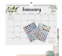 Calendar 2025-2026 Wall - Monthly Calendar | Organiser for Twin Wire Planner, 18 Months Decorative Wall Planner Portable for the Office at Home School, Useful Durable Planning Supplies