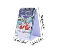 Calendar 2025 Advent - Christmas Tear Off Countdown | 100 Days Desk Decor Interactive Table Centerpiece For Bedroom Birthday Tabletop, Seasonal Holiday Tracker For Home Office Mantle Display