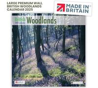 Calendar 2025 British Woodlands Premium Large Wall 2025 Calendar UK Holidays MADE IN BRITAIN® with Solar Energy on FSC® Paper Photos by ARCHIE MILES Supports Woodland Trust Tree Planting Great Gift