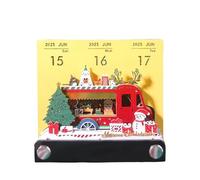 Calendar 2025 - Calendar with Notepad 2025, Tear-off Calendar | Calendar 'Clock, Notepad | Desk Calendar Sculpture Desk Notepad Postal Notes for co