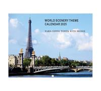Calendar 2025 For Wall, World Landscape Theme Calendar 2025, 2025 Wall Calendar With Different Views Each Month, A Convenient Way To Keep Track Of Your Plans, Appointments And Schedules For The Year