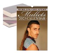 Calendar 2025 Monthly Planner - Mullet Stylist Calendar | Hanging Mullet Wall Calendar | Calendar Of The World's Biggest Mullets Fun | Calendars