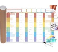 Calendar 2026/27 UK - Academic Year Planner 2025 Wall - Monthly Year Planner 2025/26 with Large Blocks for Scheduling - Suitable for Home, Office, or School (2025/2026 Rainbow, Standard 61 x 85cm)