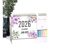 Calendar 2026 | Desk Calendar Jan-Dec 2026 | 12 Months Thick Paper Notepad Task List Office Supplies Home Office Planning