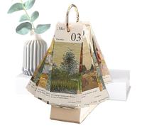 Calendar 2026 - Elegant Paper Table Calendar | 6x18cm Desk Organizer With Butterfly Pendant - Home Office School Dormitory Studio Accessory For Daily Planning And Decorative Use