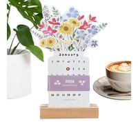 Calendar 2026 | Floral Design January - December Compact - 2026 Desk Calendar 12 Months,For Bedroom Hotel Classroom Room School Work Apartment