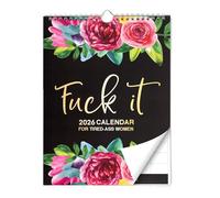 Calendar 2026, Fu-ck it 2026 Wall Calendar for women, Funny Wall Calendars Fu_ck It Monthly Calander Month to View Planner Gifts for Home Office School
