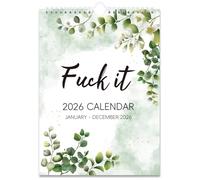 Calendar 2026 - Funny calendar 2026 uk, White Elephant Gift for Friends and Family, Fuck It Calendar 2026 from Jan 2026 - December 2026, Wall Calendar 2026 for Tired-Ass Women