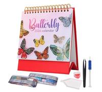 Calendar 2026 - Gems Art Kit Monthly Calendar 2026 for Office - Creative Supplies for Christmas Home School Office Table Adults Beginners