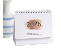Calendar 2026 | Little Notepad Calendide - Month To View Desktop Office Table Calendar | Standing Calеndar | 2025 To December 2026 - Metal Ring Twin Wire Bindin