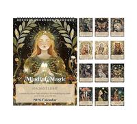Calendar 2026 - Mindful Monthly Calendar - Large Ruled Blocks, Jan - Dec 2026, Planner with Exquisite Illustrations for Home Office